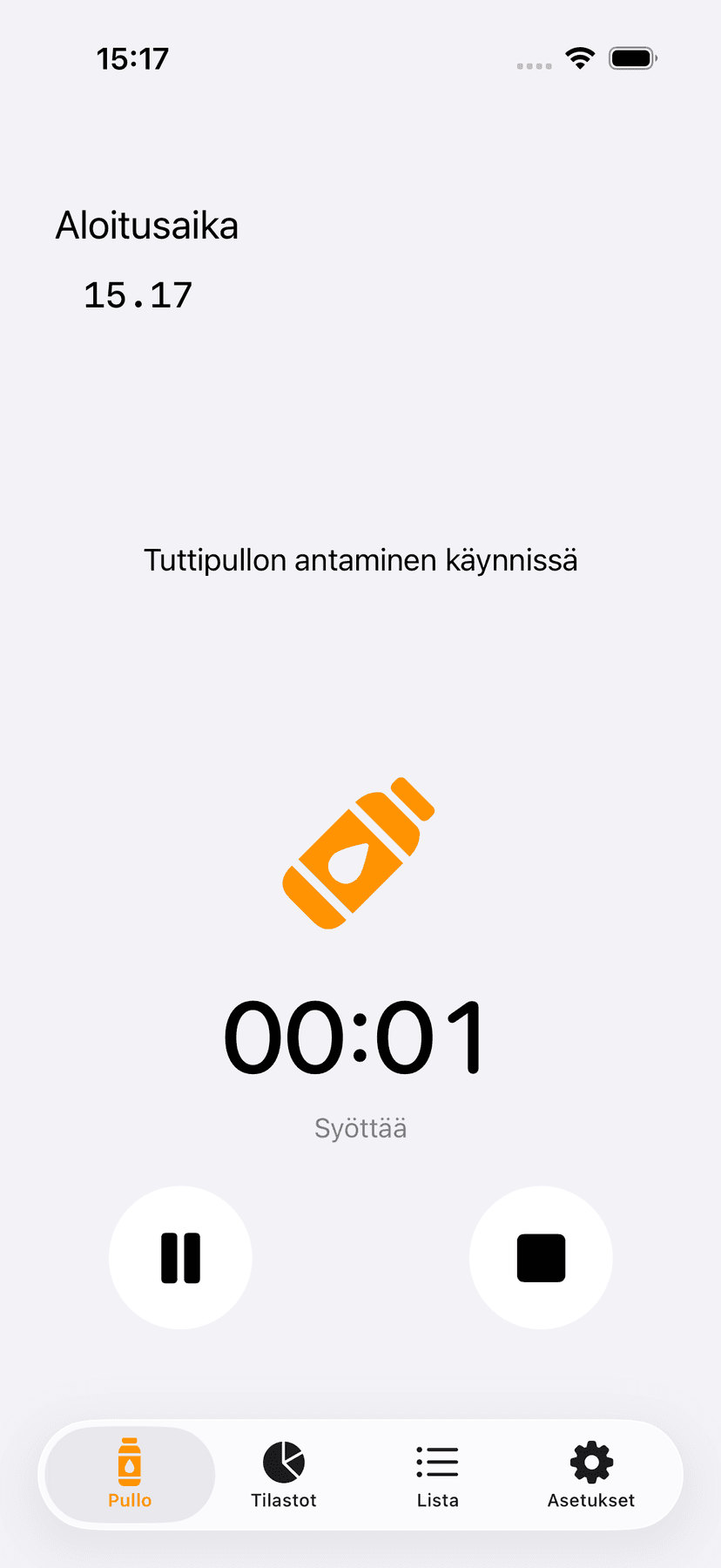 Flaske tracking screen