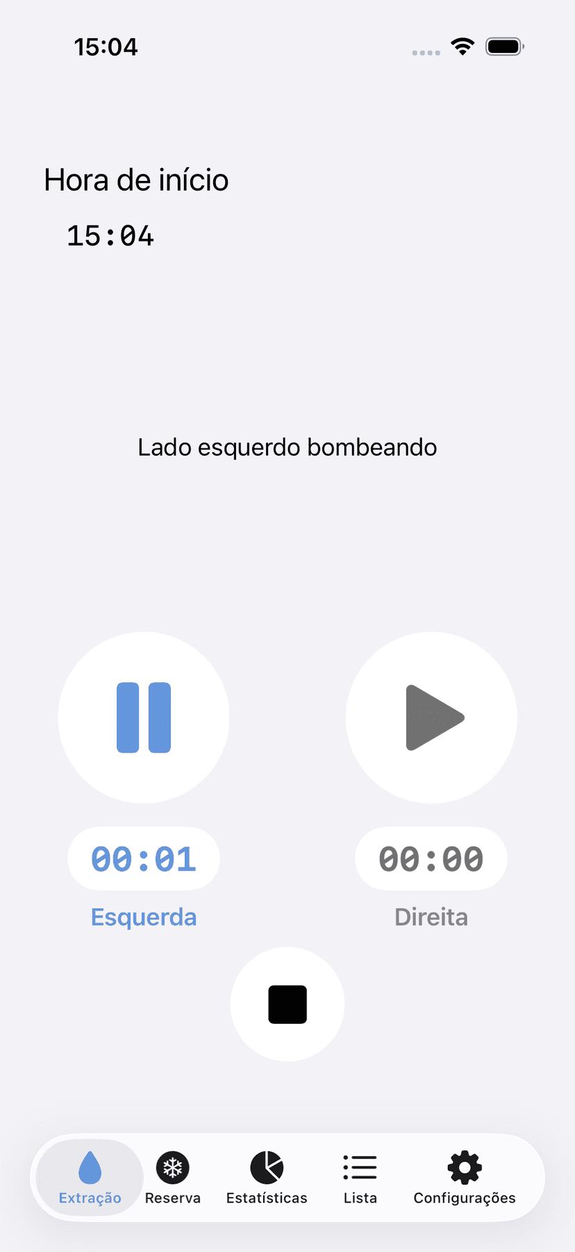 Pumpe tracking screen